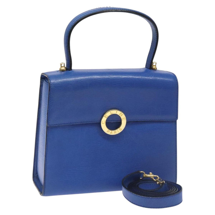 Celine Leather Circle Logo Shoulder Bag with Dust Bag and Shoulder Strap