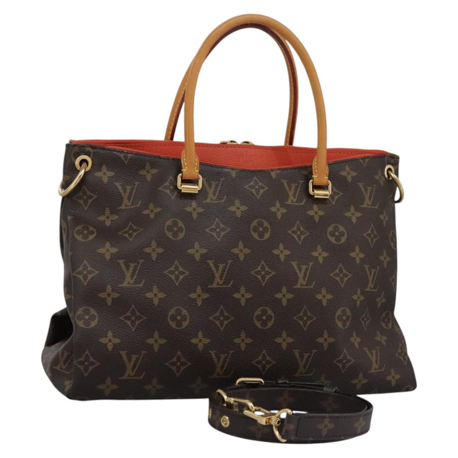 Louis Vuitton Canvas Pallas Tote Bag with Leather Trim