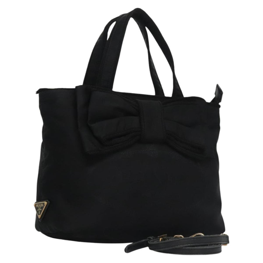 Prada Bow Detail Nylon Tote
