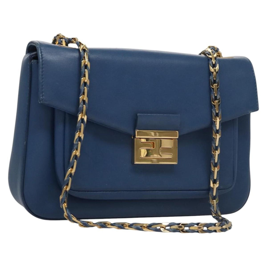 Fendi Leather Bebaguette Shoulder Bag with Adjustable Strap