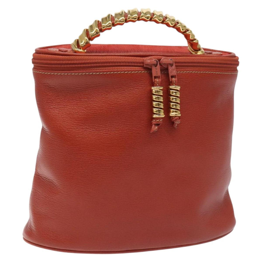 Loewe Leather Handbag with Handle and Metal Fittings