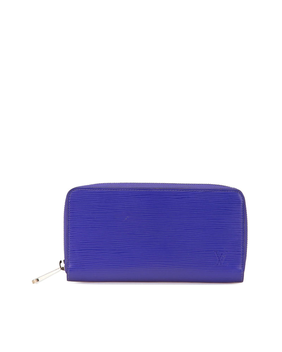 Louis Vuitton Epi Leather Long Wallet with Zip-Around Closure and Interior Compartments