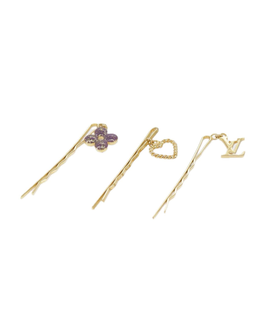 Louis Vuitton Hair Clip Set Decorative Charms