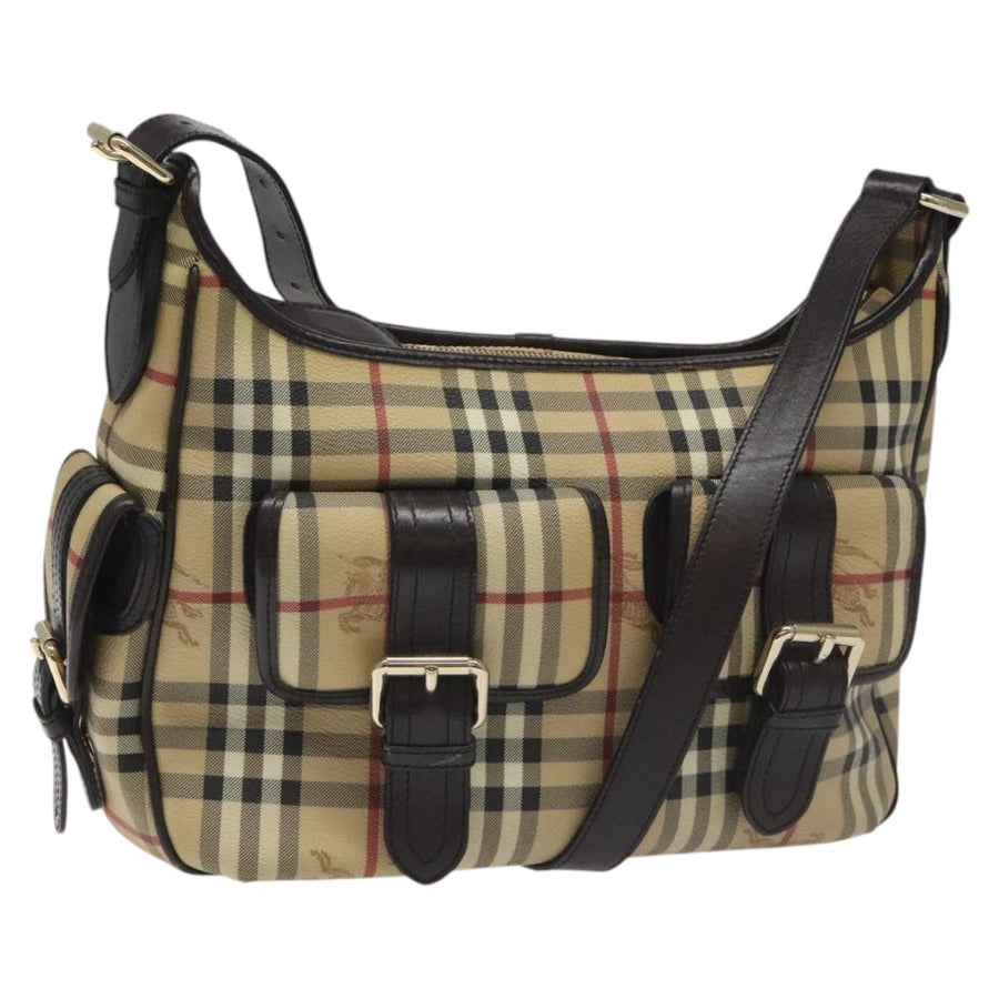 Burberry Nova Check Canvas Shoulder Bag