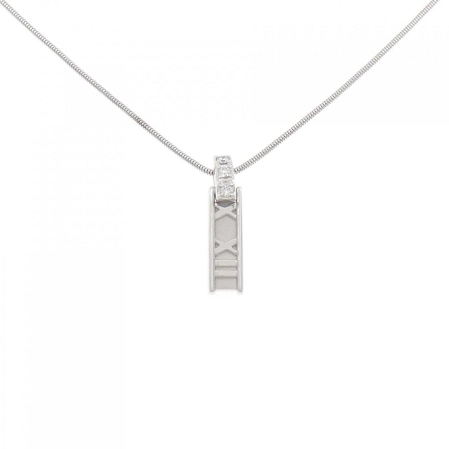 Tiffany & Co. White Gold Atlas Pendant Necklace
