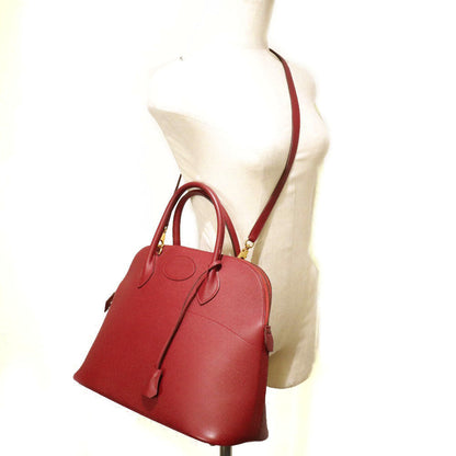 Hermès Red Leather Bolide