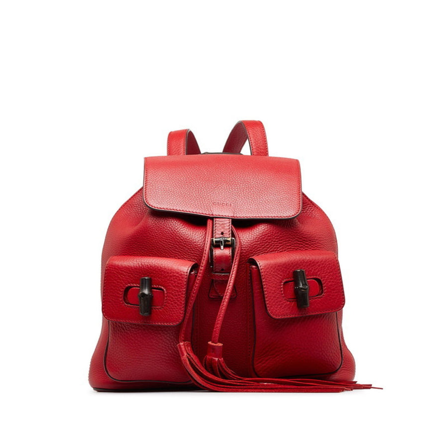 Gucci Leather Bamboo Handbag with Dust Bag