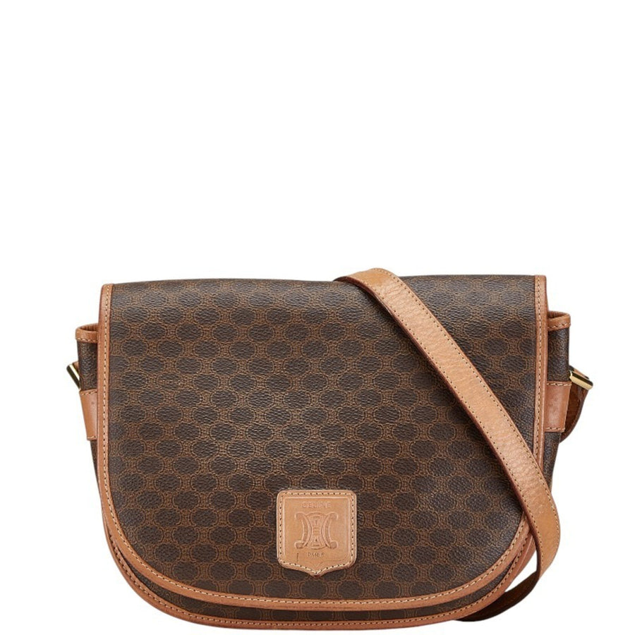 Celine Leather Crossbody Bag with Adjustable Strap and Minimalist Design