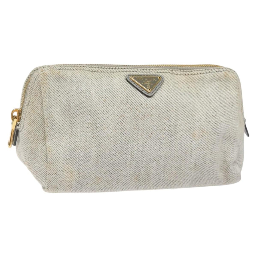 Prada Canvas Shoulder Bag with Slight Rubbing and Storage Smell