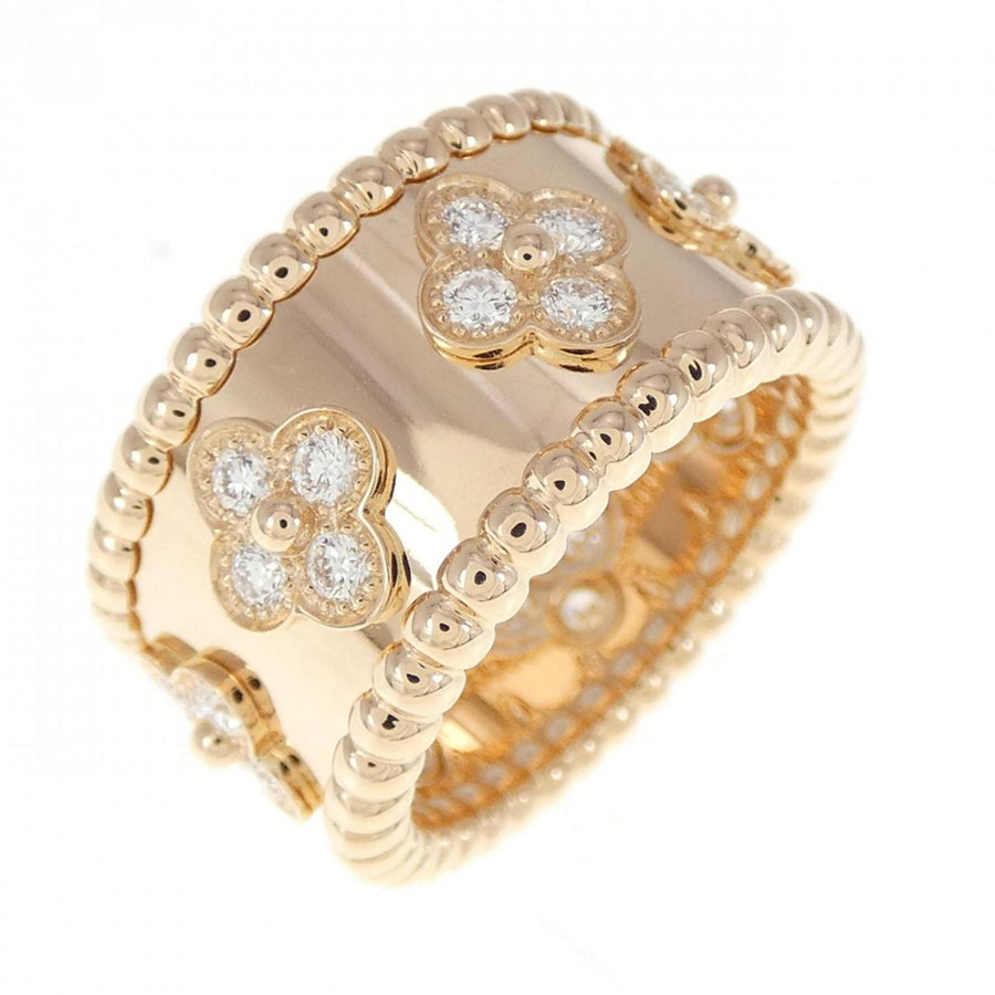 Van Cleef & Arpels Perlee Rose Gold Ring with Box and Certificate
