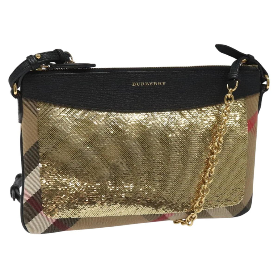 Burberry Canvas Shoulder Bag with Nova Check Pattern