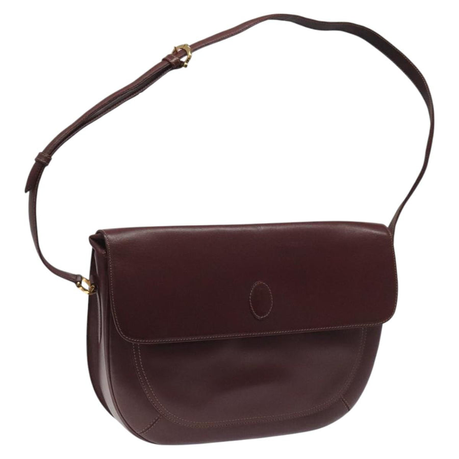 Cartier Leather Shoulder Bag with Adjustable Strap