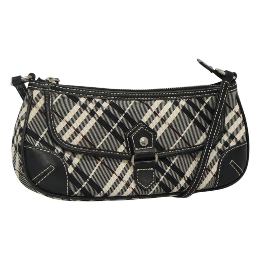Burberry Check Pattern Synthetic Shoulder Bag