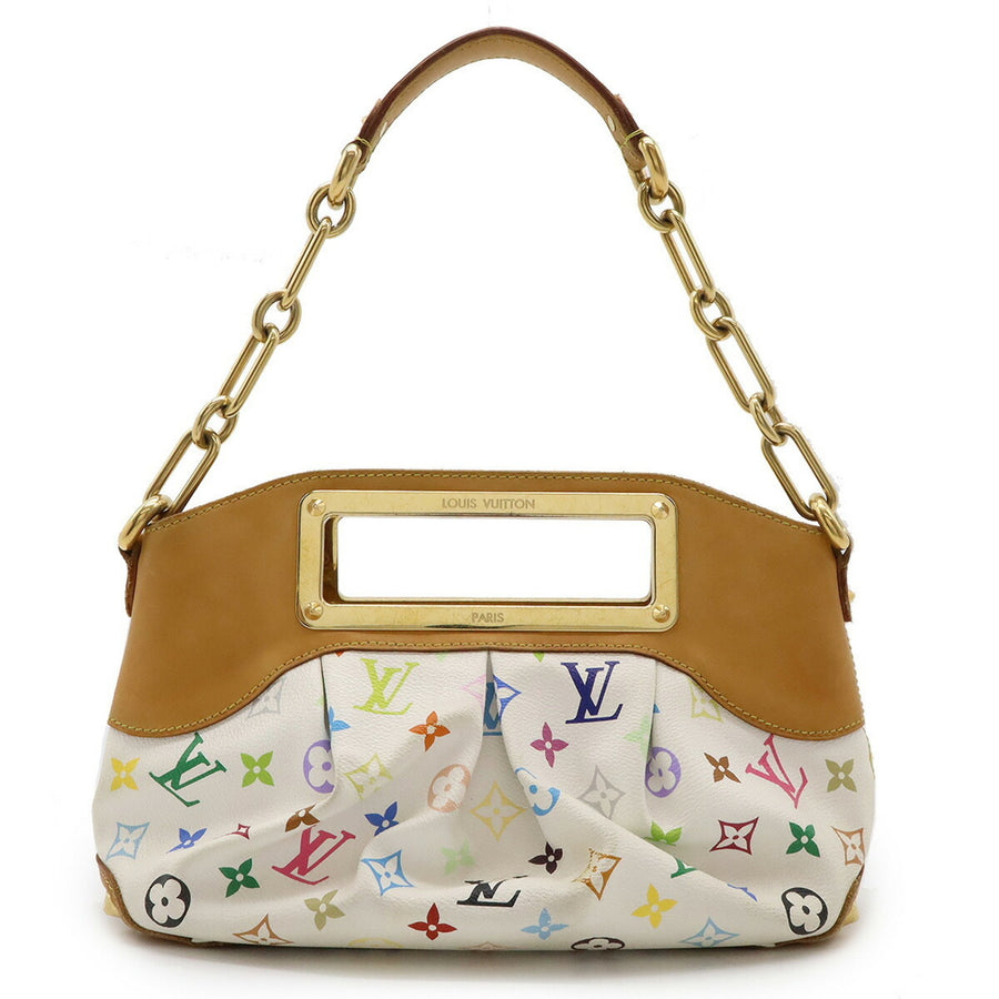 Louis Vuitton Judy Canvas Handbag with Metal Fittings
