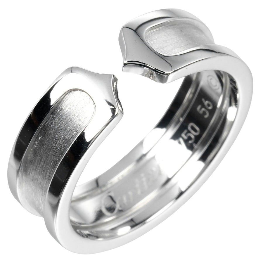 Cartier White Gold 2C C2 Ring with Slight Scratches
