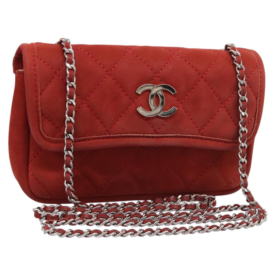 Chanel Timeless Suede Shoulder Bag with Guarantee Card
