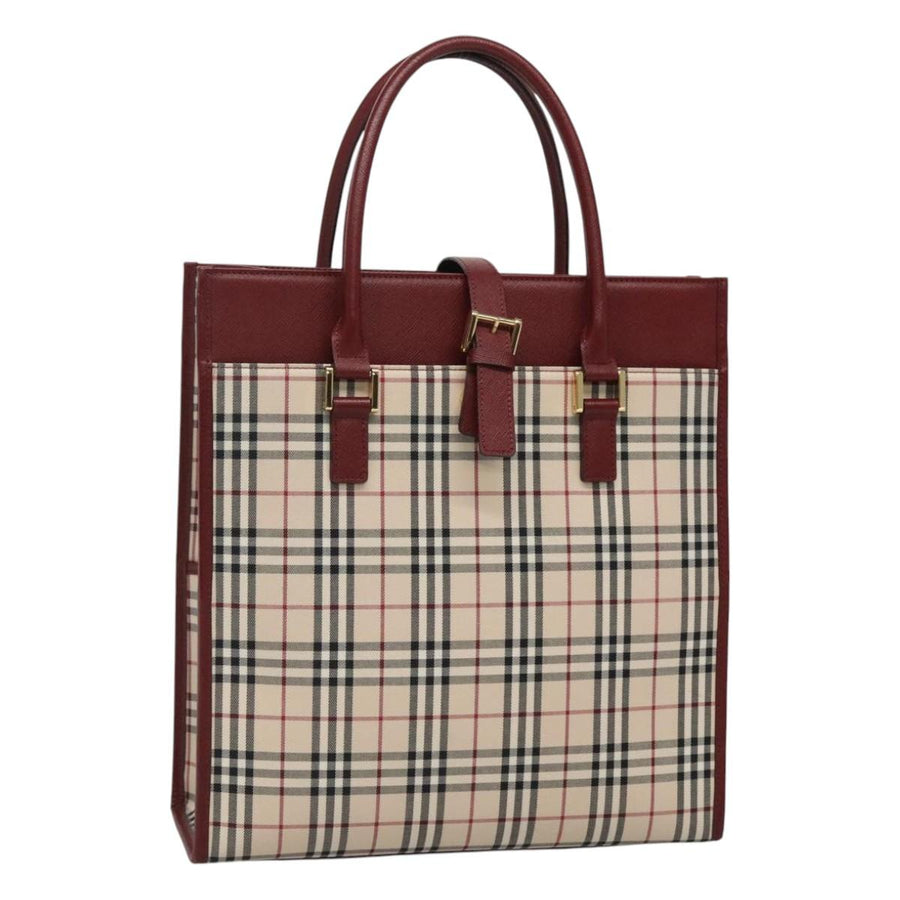 Burberry Canvas Check Pattern Tote Bag