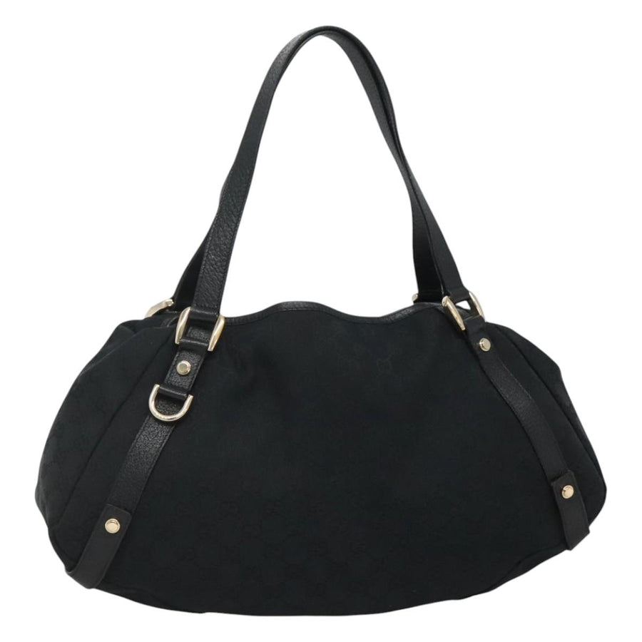 Gucci Canvas Abbey Tote Bag with Leather Trim