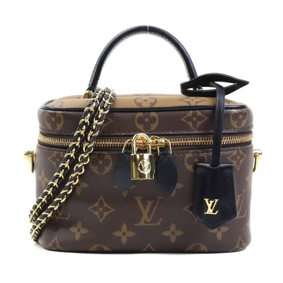 Louis Vuitton Vanity Canvas Shoulder Bag with Clochette and Padlock