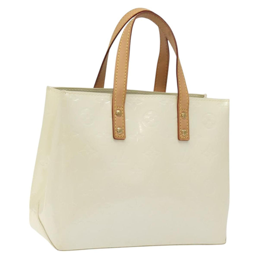 Louis Vuitton Patent Leather Tote Bag with Handles and Metal Fittings