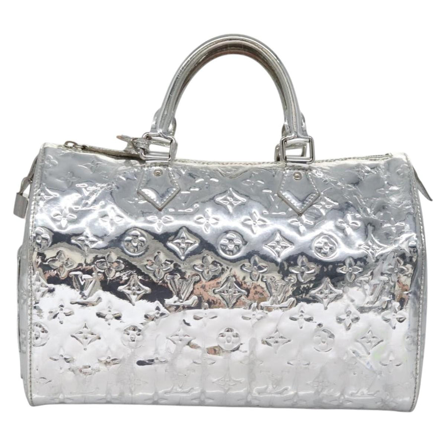 Louis Vuitton Canvas Speedy 30 Bag with Padlock and Key