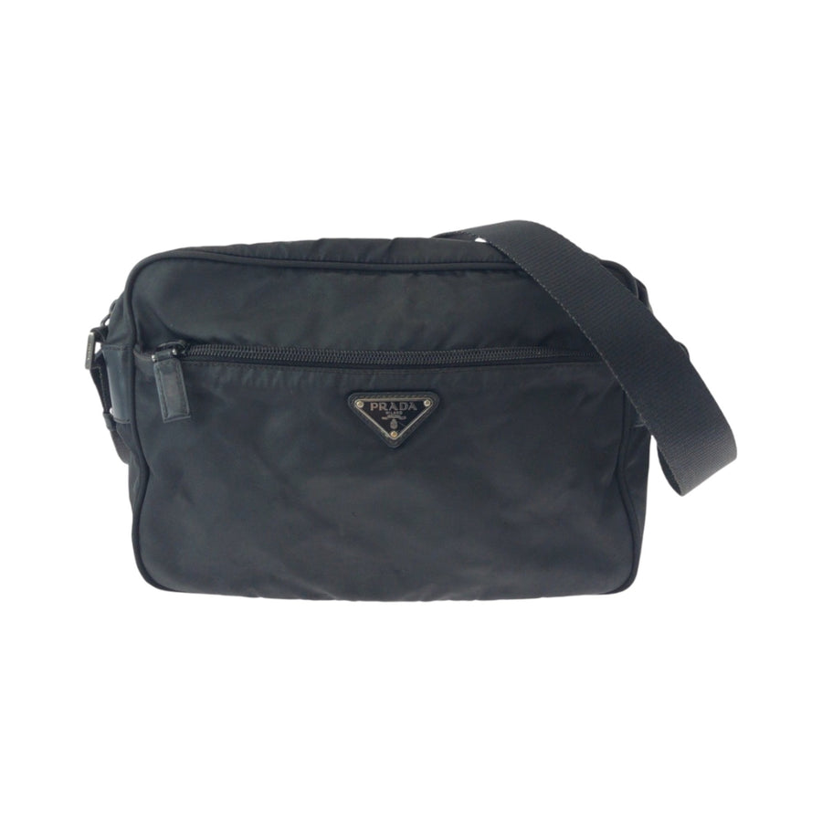 Prada Tessuto Synthetic Shoulder Bag with Metal Fittings
