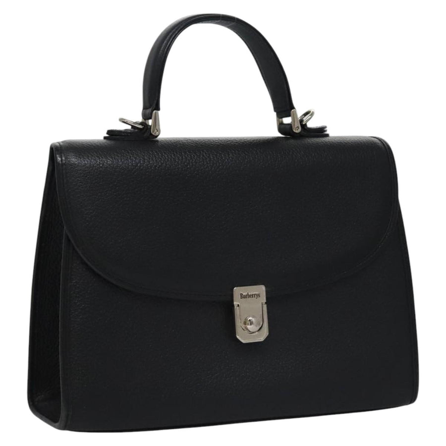Burberry Leather Handbag with Top Handle and Minimal Wear