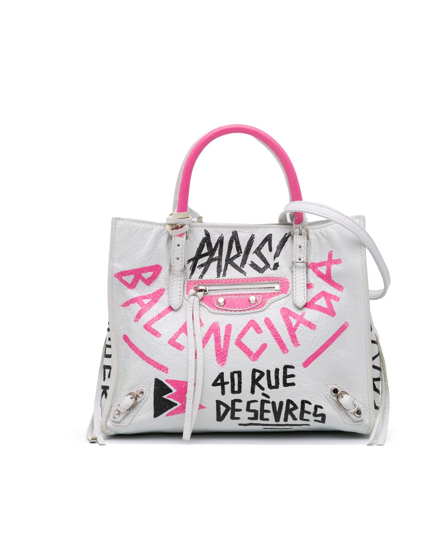 Balenciaga Graffiti City Mini Leather Handbag