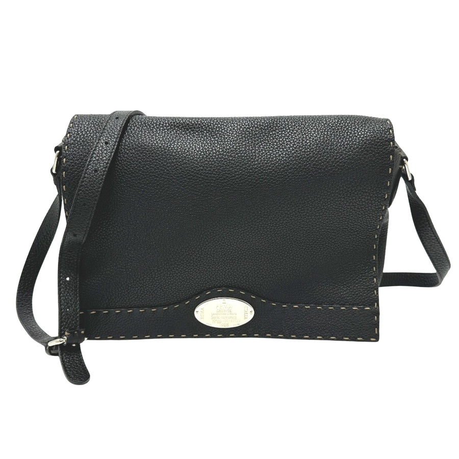 Fendi Pebbled Leather Shoulder Bag