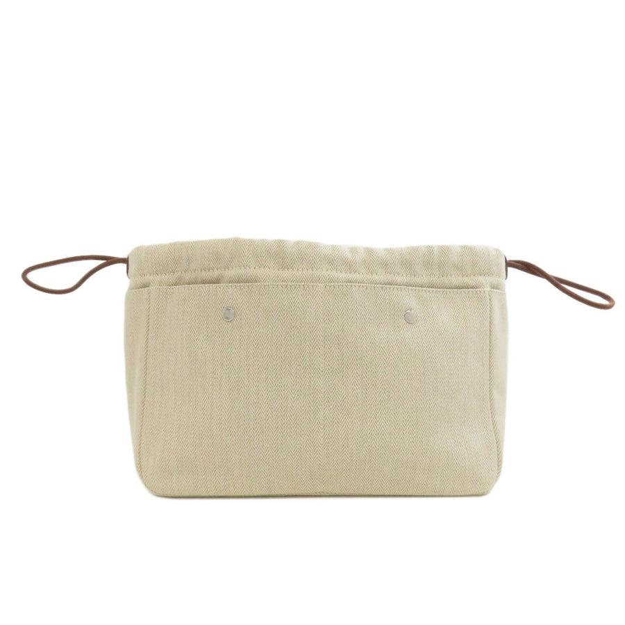 Hermes Herringbone Canvas Organizer Bag