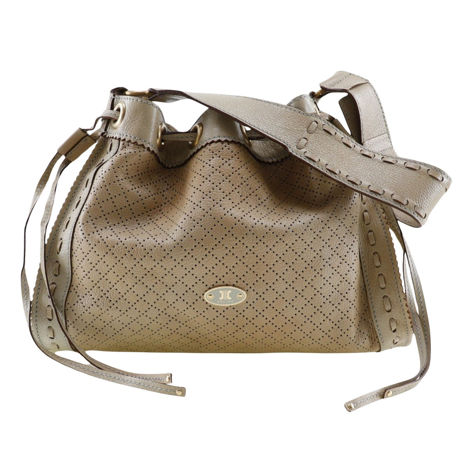 Celine Perforated Leather Bucket Bag