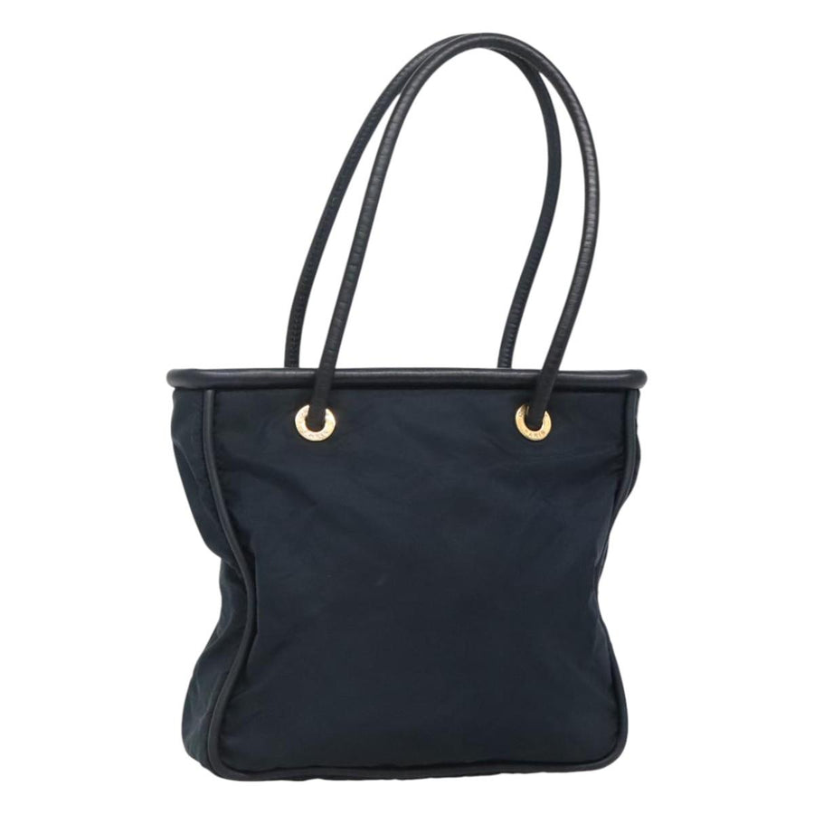 Celine Nylon Tote Bag with Leather Handles