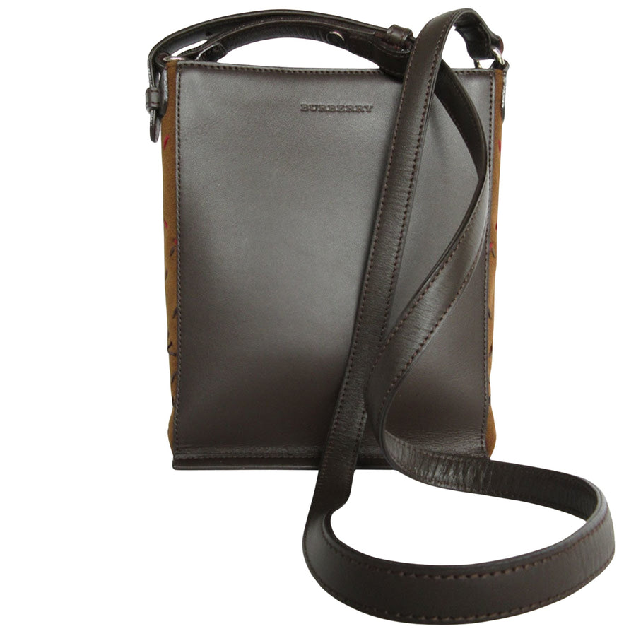 Burberry Leather Suede Shoulder Bag