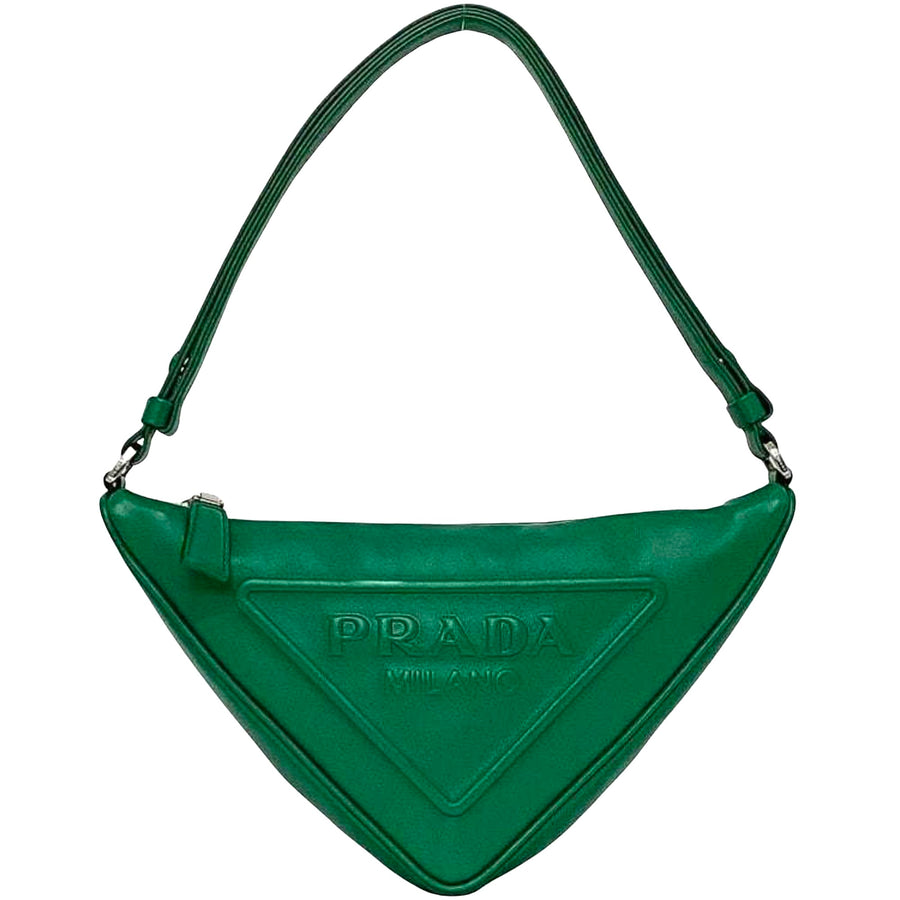 Prada Triangle Shoulder Bag Zip Closure