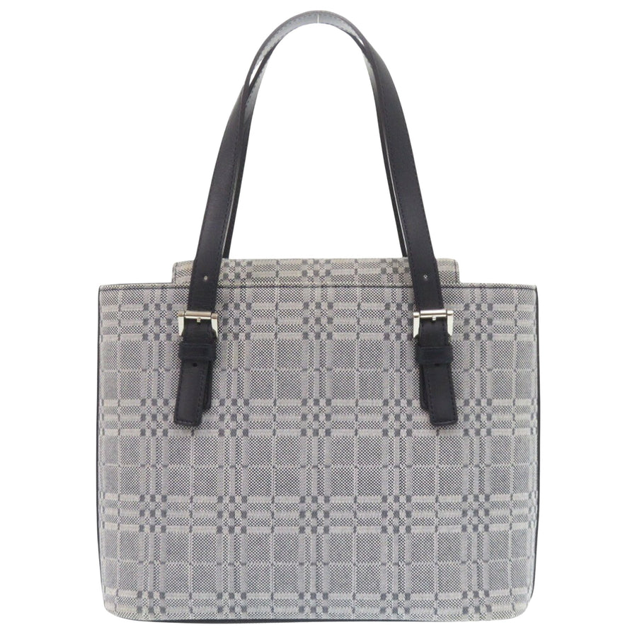 Burberry Structured Tote Bag Grey Pattern