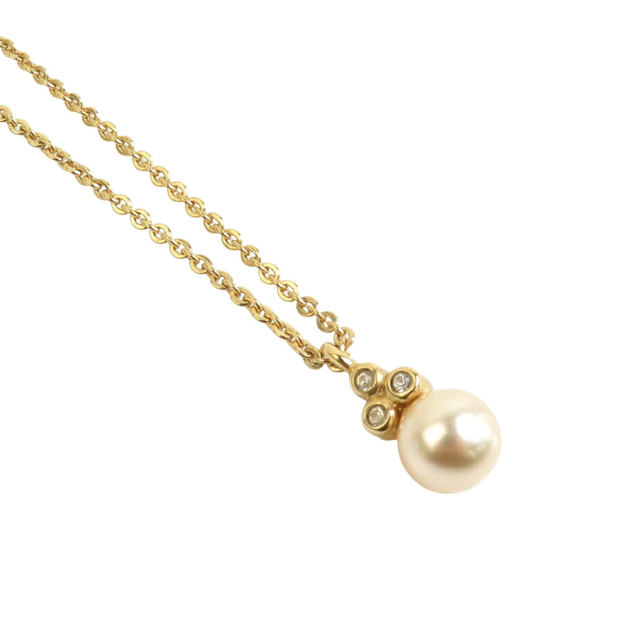 Dior Pearl Pendant Necklace with Diamond Accents