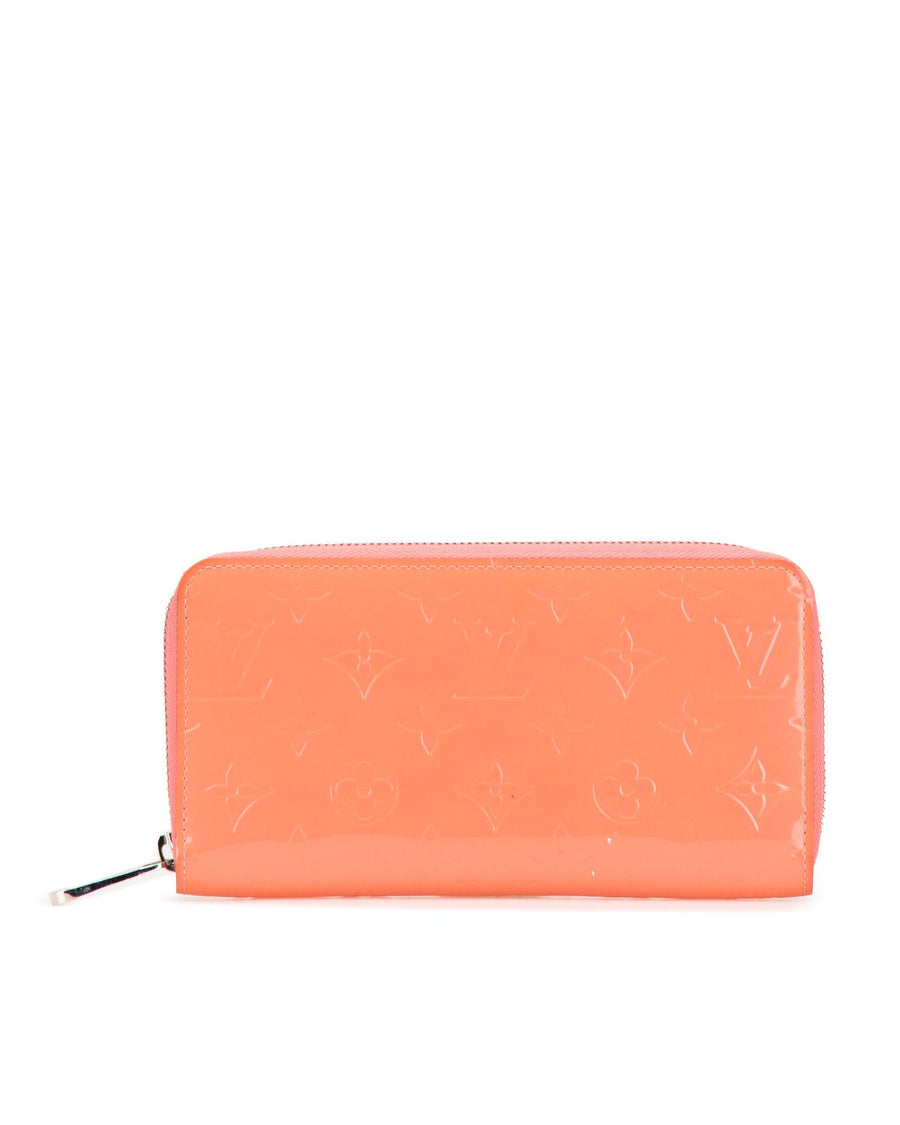 Louis Vuitton Monogram Vernis Leather Long Zip Wallet with Interior Pockets