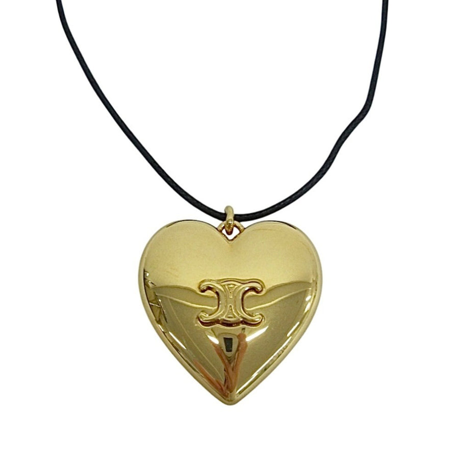 Celine Gold Plated Triomphe Necklace with Box and Case