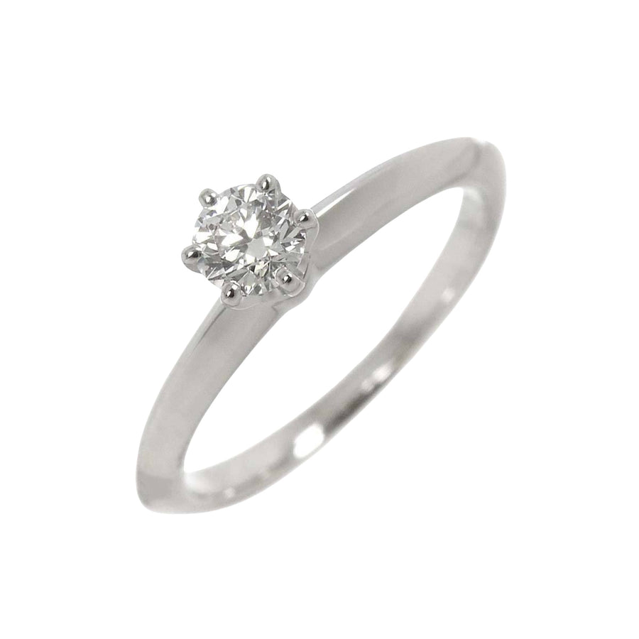 Tiffany & Co. Platinum Solitaire Diamond Ring with Box and Grading Report