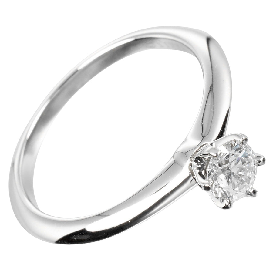 Tiffany & Co. Solitaire Platinum Ring with Diamond and Accessories