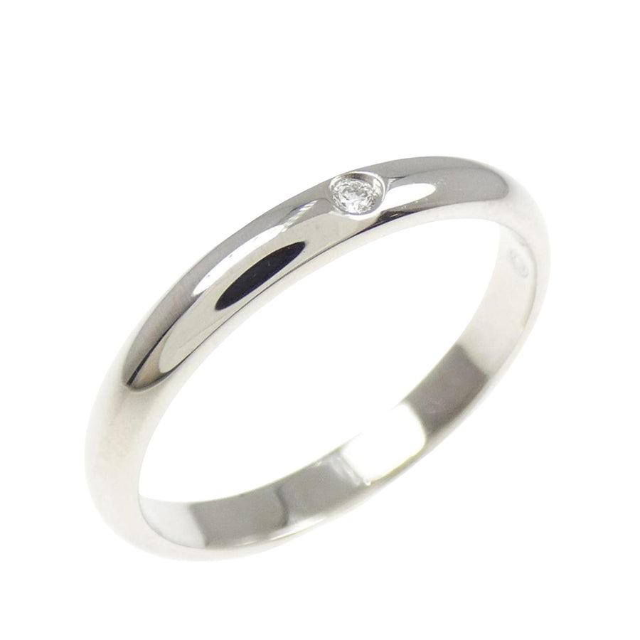 Cartier Platinum Diamond Ring with Polished Finish and Slight Scratches