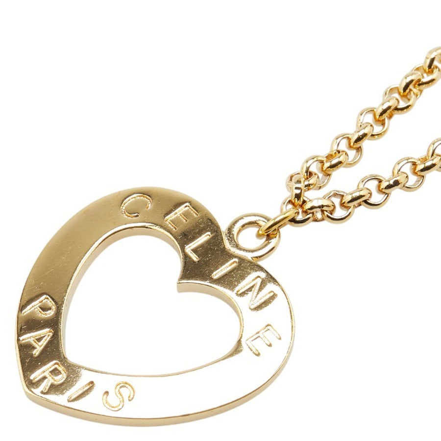 Celine Gold Plated Pendant Necklace with Dust Bag