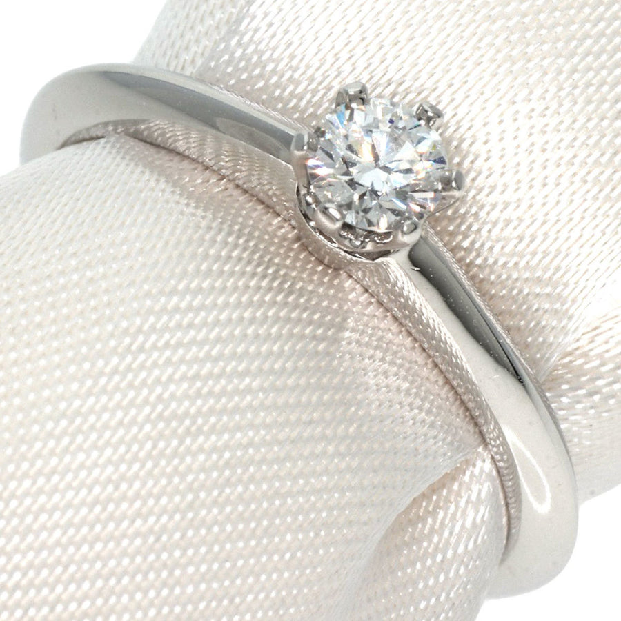 Tiffany & Co. Solitaire Platinum Ring with Slight Scratches