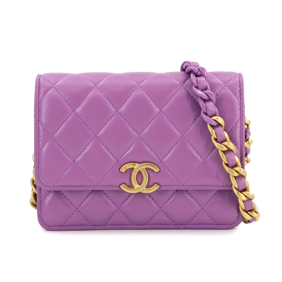 Chanel Leather Shoulder Bag with Dust Bag and Guarantee Card