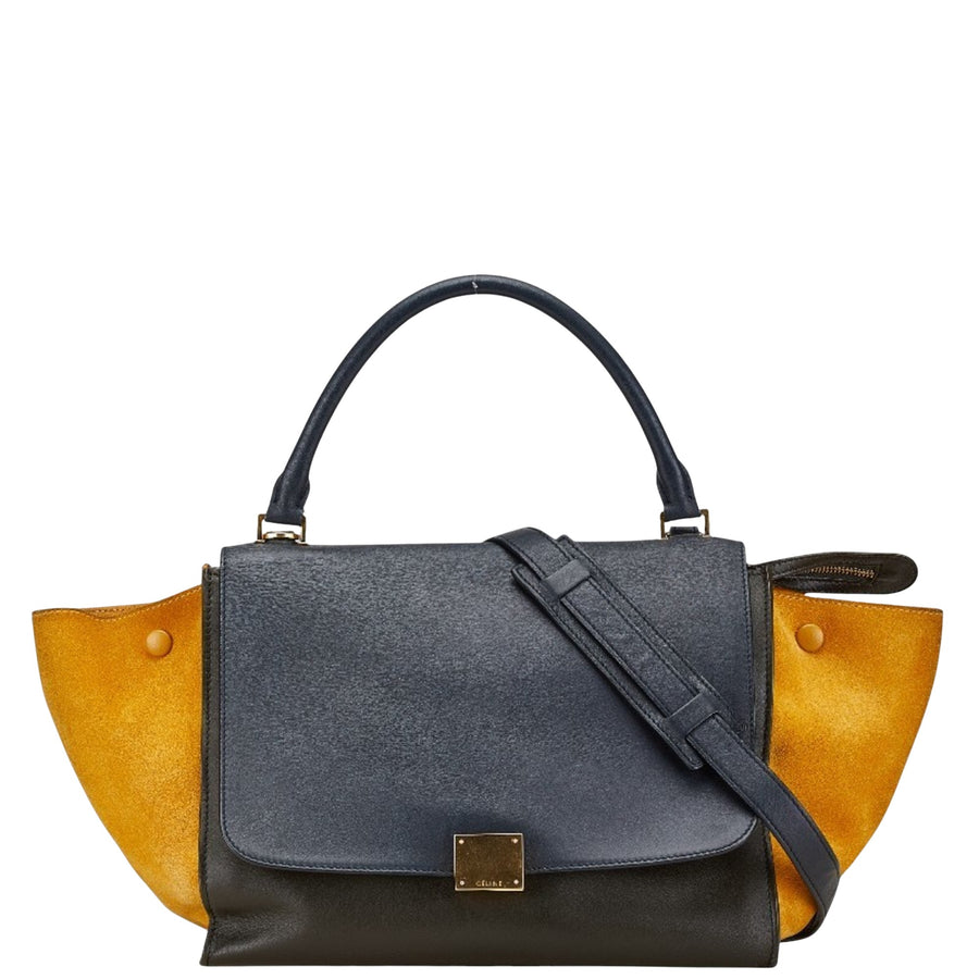 Celine Leather Trapeze Bag with Shoulder Strap