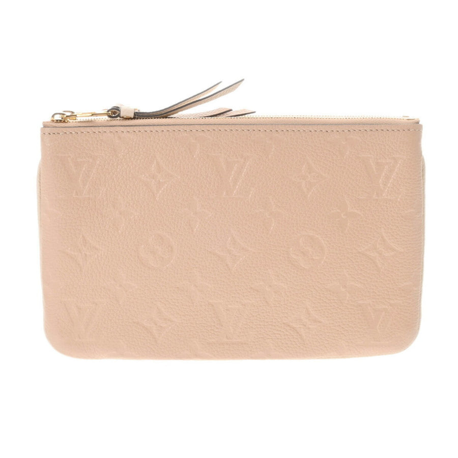 Louis Vuitton Double Zip Leather Clutch with Dust Bag