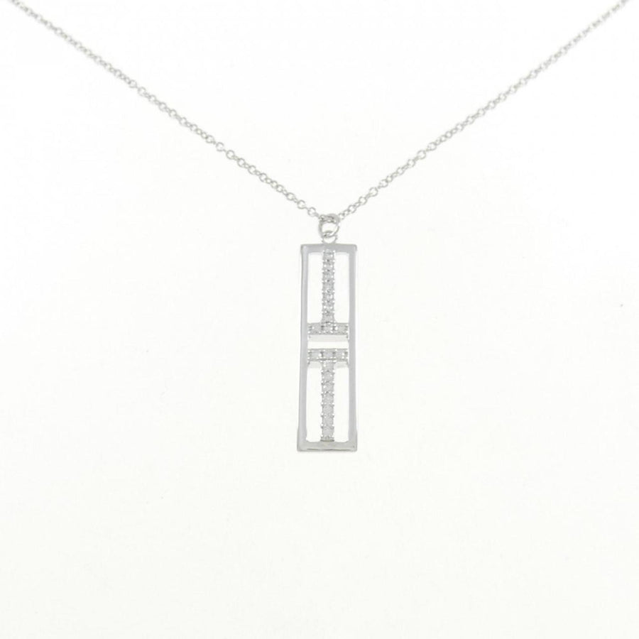 Tiffany & Co. White Gold Pendant Necklace with Polished Finish