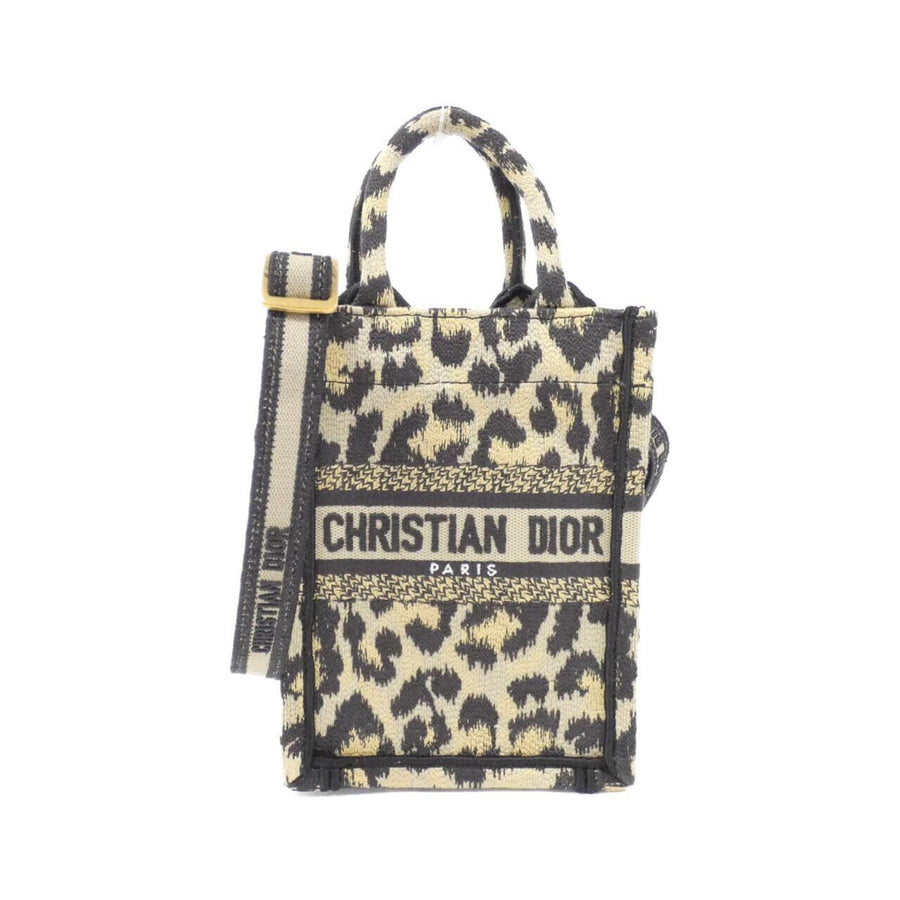 Dior Canvas Tote Bag with Shoulder Strap and Guarantee Card