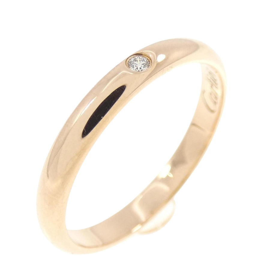 Cartier Diamond Ring in Rose Gold with Polished Finish