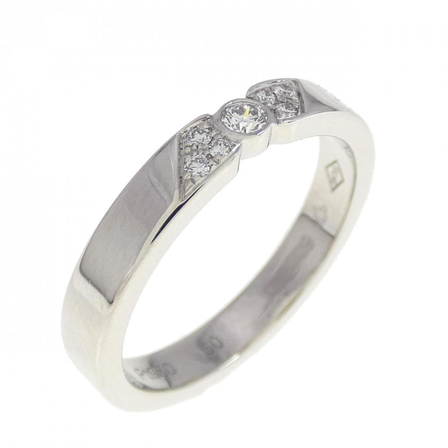 Van Cleef & Arpels Platinum Polished Ring with Box and Certificate